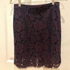 Banana Republic Lace Pencil Skirt Petite 0